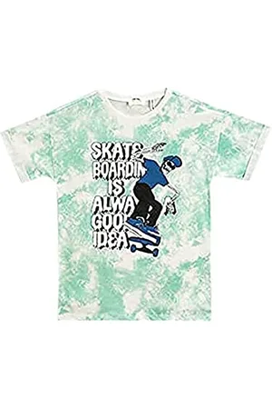 Koton Jungen Slogan Skull Printed Short Sleeve T-Shirt Cotton T Shirt, , 11-12 Jahre EU