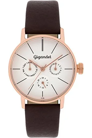 Gigandet Damen Analog Japanisches Quarzwerk Uhr mit Leder Armband AVG38-04