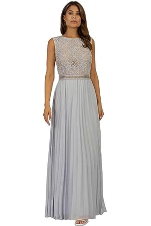 Apart APART Hochzeitskleid im Materialmix aus plastischer Spitze und Chiffon, , 36