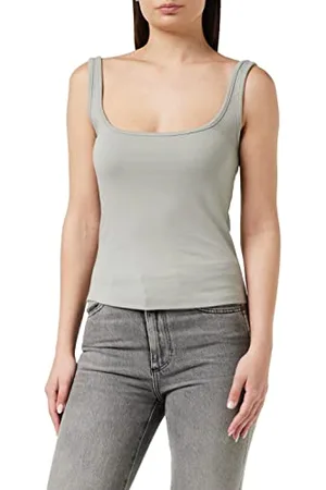 Urban classics Damen Oberteil Wide Neck Tank Top, , M