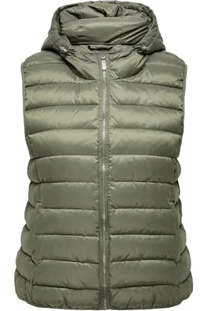 ONLY Damen CARNEW Tahoe Hood Waistcoat OTW NOOS Steppweste, , S-42/44