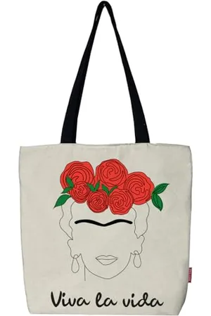 Hello-Bags . Tragetasche mit Reißverschluss, Futter und Innentasche. Außen: 100% Baumwolle. Inklusive schönem Kraft-Umschlag. Modell: VIVALAVIDA. Farbe: Ecru/Schwarz. Maße: 37 x 38 cm., ekrü, L
