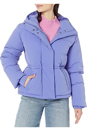 Amazon Damen Kurz geschnittene Daunenjacke mit Kapuze (in Übergröße erhältlich), , XXL