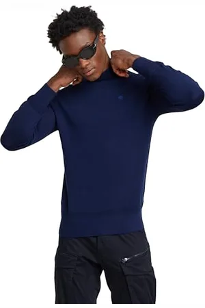 G-Star Herren Premium Core Mock Neck Knitted Pullover, , L