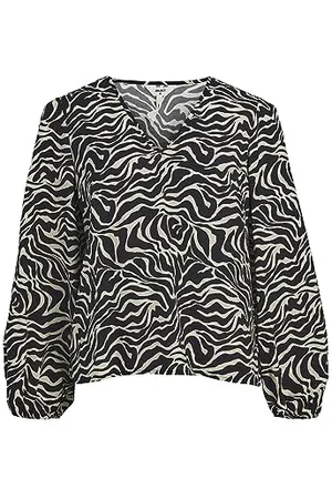 Object OBJLEONORA L/S V-Neck TOP NOOS