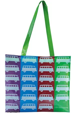 Brisa VW Collection - Volkswagen Shopper-Bag-Einkaufs-Tasche-PVC-16 Liter im T1 Bulli Design (Multicolor/Bunt)