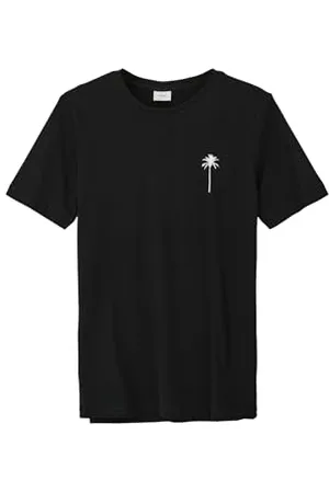 QS by s.Oliver Jungen 2143133 T-Shirt mit Rückenprint, schwarz, M