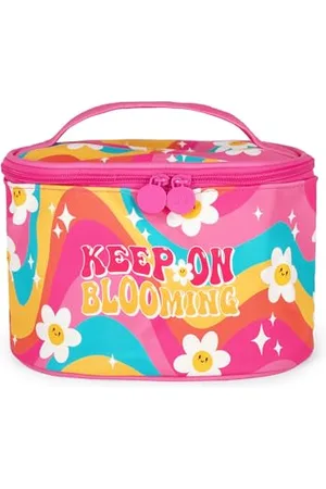 Legami Beauty Case Hello Beauty, geräumige Make-up-Tasche, Reißverschluss, Innentaschen, Bürstenhalter, Reise-Beauty-Tasche, Daisy-Motiv, 21 x 19 cm, , Beauty Case