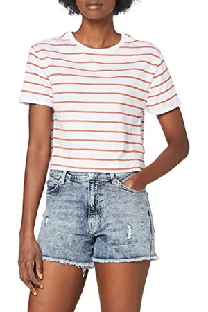 Lee Damen Printed Tee T-Shirt, Gestreift-Weiß, M