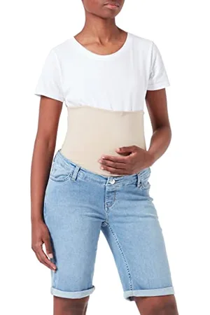 ESPRIT Damen Bermuda Denim Over The Belly Shorts, Lightwash-950, 38