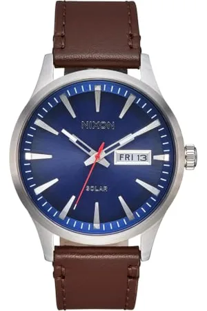 Nixon Unisex Analog Japanisches Quarzwerk Uhr mit Leder Armband A1347-5091-00