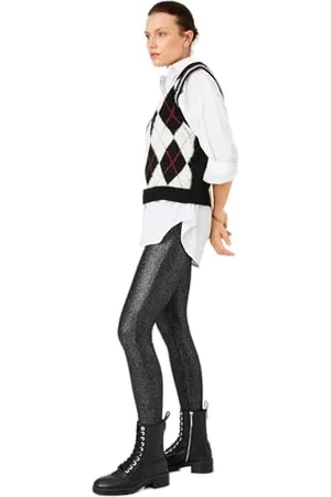 Koton Women Silvery Medium Rise Leggings