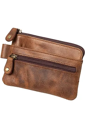 Alassio 42242 - Schlüsseletui aus Echt Leder, Schlüsseltasche mit 2 Schlüsselringen, zusätzliches Reißverschlussfach sowie 2 Einsteckfächer, Key Organizer in , Schlüsselmäppchen ca. 7,5 x 10 cm