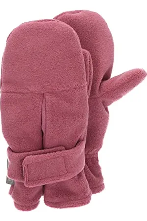 Sterntaler Baby Unisex Kinder Fäustel Handschuh - Baby Fäustlinge Winter, Baby Handschuhe - aus Microfleece mit Klettverschluss - brombeer, 3
