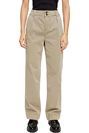 ESPRIT Damen Hose 072ee1b328, Pale Khaki, 34W / 30L