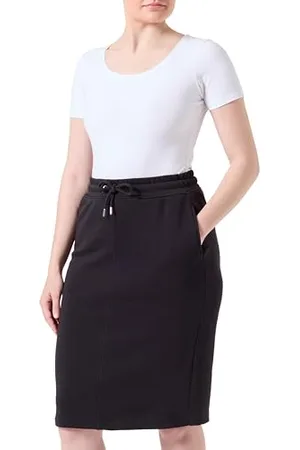 GANT Damen REL MIDI Shield Skirt Rock, Black, XXL
