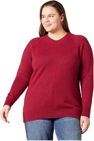 Amazon Damen Soft-Touch-Langarmpullover mit Rundhalsausschnitt in klassischer Passform, , XXL