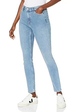 MERAKI Damen Skinny Jeans mit Hohem Bund, , 36W / 32L