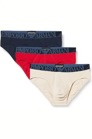 Emporio Armani Herren Stretch Cotton Shiny Logoband 3-Pack Brief, , S (3er Pack)