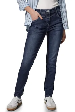 CECIL Damen Style Vicky 1-Knopf 49 Jeans im Slim Fit, , 28W / 30L