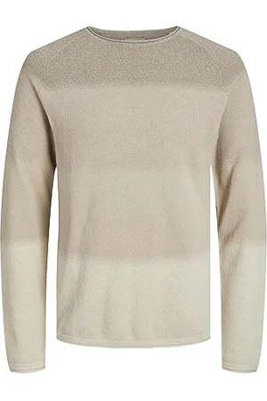 JACK & JONES Herren Strickpullover Rundhals Basic Langarm Sweater Baumwolle Shirt JJEHILL