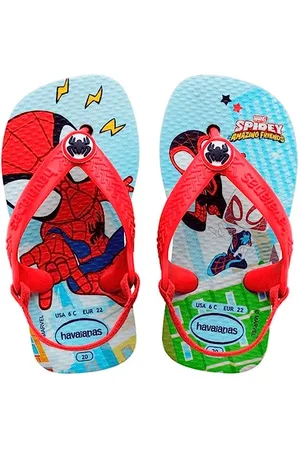 Havaianas Unisex Kinder Baby Marvel Flipflop, Blau/ Rot, 19 EU