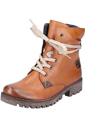 Rieker Damen Schnürstiefeletten 78530, Frauen Stiefeletten,halbstiefel,Kurzstiefel,uebergangsschuhe,uebergangsstiefel,Boots,braun (24),37 EU / 4 UK
