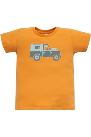 Pinókio T-Shirt Safari, 95% Cotton 5% Elastane, orange, Auto, Jungen 74-122 (74)