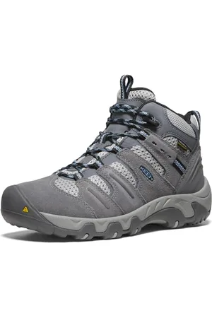 Keen Damen Headout Mid Waterproof Wanderstiefel, Steel Grey/Blue Heaven, 44 EU