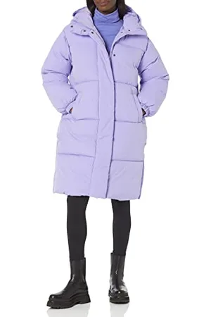 Amazon Damen Lange Oversize-Daunenjacke mit Kapuze (in Übergröße erhältlich), , XXL
