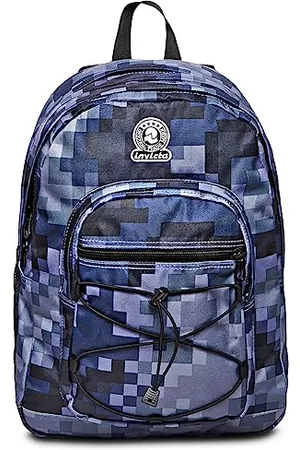 Invicta Zaino Scuola – Zaino Doppio Scomparto – Tasca Porta PC, Bag Porta Borraccia – Maxi Capienza – Zaino Viaggio, Zaino Università – Tessuto 100 % Eco GRS