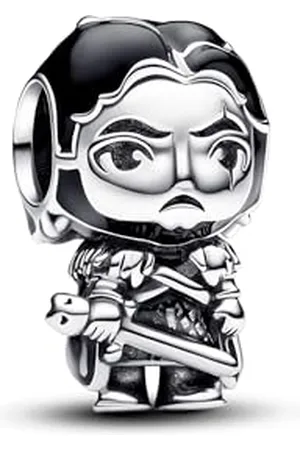 PANDORA Moments Game of Thrones Jon Snow Charm aus Sterling Silber, Kompatibel Moments Armbändern, 793137C01