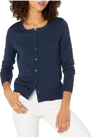 Amazon Damen Leichte Rundhalsstrickjacke (Erhältlich In Übergröße), , L