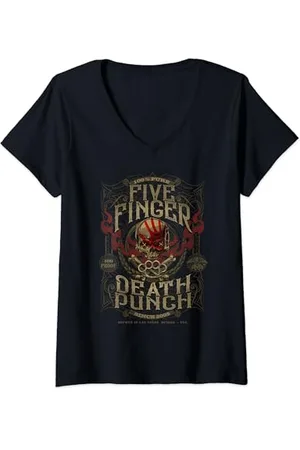 Five Finger Death Punch Damen 5FDP - 100 Proof T-Shirt mit V-Ausschnitt