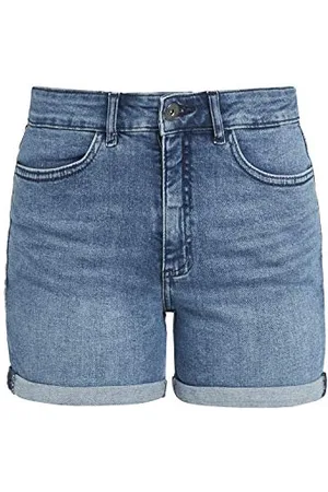 Ichi Damen Hotpants Jeans Shorts Kurze Denim Hose 20111412, Größe:36, Farbe: