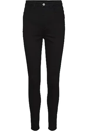 VERO MODA Damen VMSANDRA SHR Skinny Black NOOS Jeans, One Size
