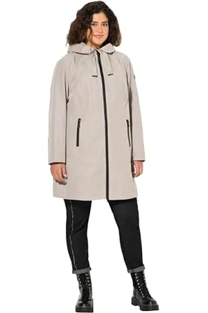 Ulla Popken Damen große Größen Übergrößen Plus Size HYPRAR Funktionsjacke, wasserdicht, Kapuze
