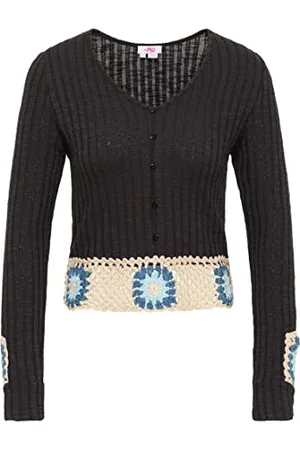 Swirly Damen Pullover mit gehäkeltem Bund 12023257-SW01, , XL