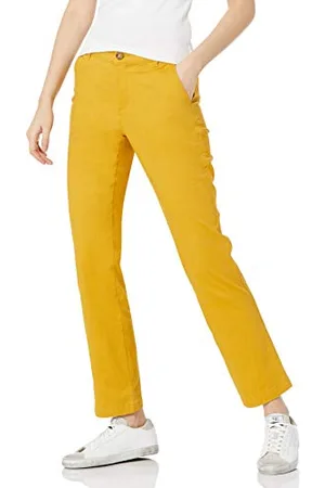 Amazon Damen Schmal geschnittene Chinohose aus Stretch-Twill mit geradem Bein, , 42