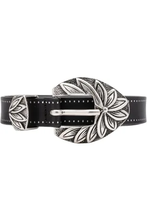 Replay Damen Gürtel mit runder Schnalle, Schwarz (Black 0098), 90