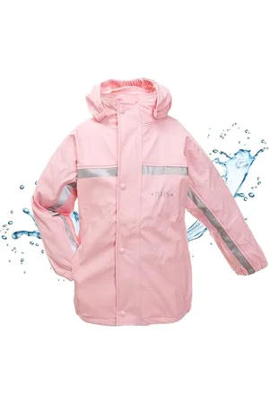 BMS Buddeljacke, Regenjacke für Kinder mit abnehmbarer Kapuze in rosa Größe 74