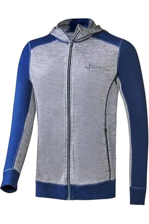 Black Crevice Herren Merino Kapuzenjacke, steel blue/grau, 3XL