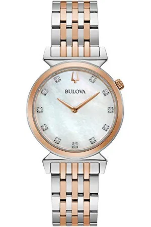 BULOVA Damen Analog Quarz Uhr mit Edelstahl Armband 98P192