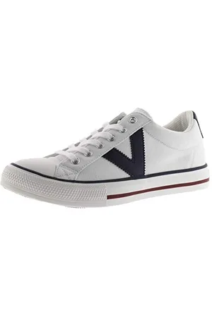 victoria Unisex Low-Top Tribu Canvas & Kontrast-Logo & Gummi-Zehe 1065164 für Erwachsene Blanco 43