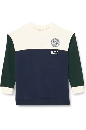 Koton Boys Sweatshirt Long Sleeve Crew Neck Printed Detail Color Block Soft Interior