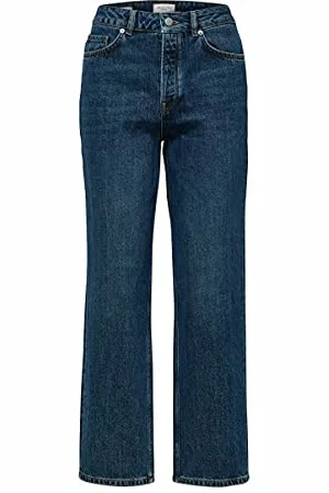 SELECTED Damen Slfkate Hw Inky Blu W Noos Straight Jeans, , 31W 32L EU