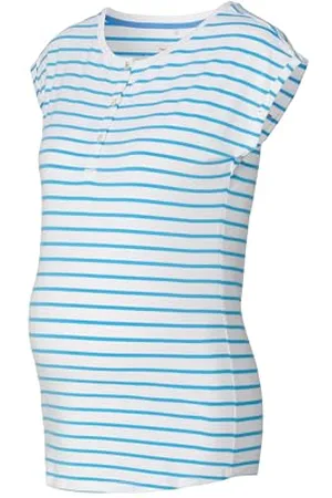 ESPRIT Damen Nursing Short Sleeve Stripe T-Shirt, Blau-480, X-Large