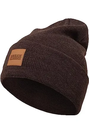 Urban classics TB626 Unisex Strickmütze Leatherpatch Long Beanie , One size (Herstellergröße: one size)