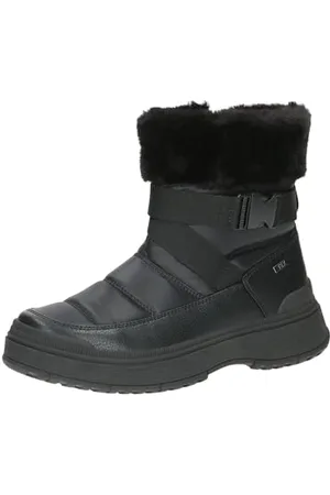 Caprice Damen Winterstiefel ohne Absatz Vegan Wasserabweisend, Schwarz , 39 EU