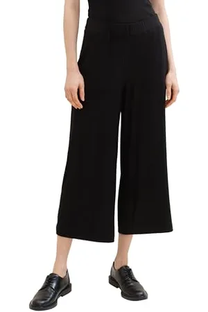 TOM TAILOR Damen jersey Culotte Hose, deep black, 46/26